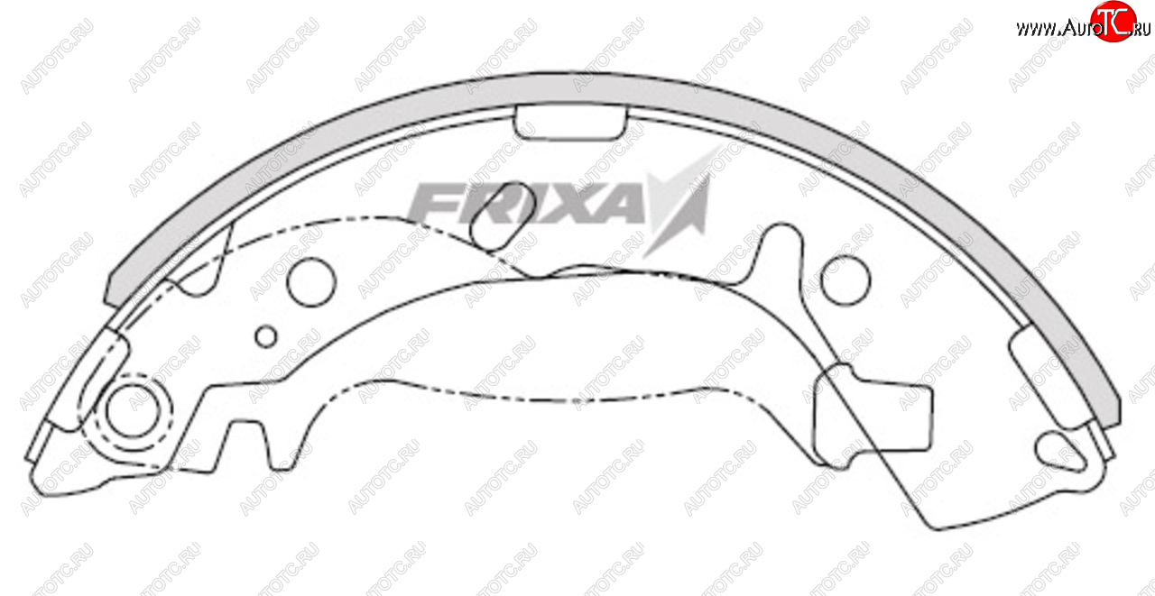 919 р. Колодки тормозные задние барабанные HANKOOK FRIXA Hyundai Getz TB хэтчбэк 5 дв. дорестайлинг (2002-2005)  с доставкой в г. Владивосток