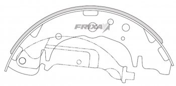 Колодки тормозные задние барабанные (4шт.) HANKOOK FRIXA KIA (КИА) Carnival (Карнивал) ( UP,GQ,  VQ,  YP) (2002-2020) UP,GQ, VQ, YP минивэн рестайлинг, минивэн дорестайлинг, минивэн рестайлинг, минивэн дорестайлинг , минивэн рестайлинг