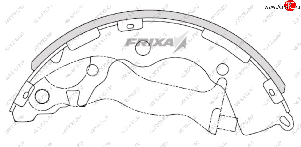 1 339 р. Колодки тормозные передние барабанные (4шт.) HANKOOK FRIXA KIA Rio 2 JB дорестайлинг седан (2005-2009)  с доставкой в г. Владивосток