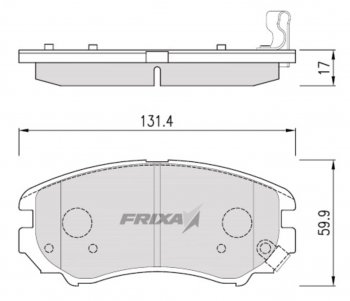 Колодки тормозные передние (4шт.) HANKOOK FRIXA Hyundai Elantra XD седан дорестайлинг (2000-2003)