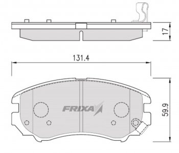 Колодки тормозные передние (4шт.) HANKOOK FRIXA Hyundai Elantra HD (2006-2011)