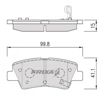 Колодки тормозные задние (4шт.) HANKOOK FRIXA Hyundai Solaris RBr хэтчбэк дорестайлинг (2010-2014)