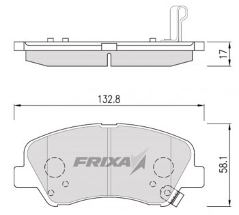 Колодки тормозные передние (4шт.) HANKOOK FRIXA KIA Rio 3 QB рестайлингхэтчбек5дв. (2015-2017)