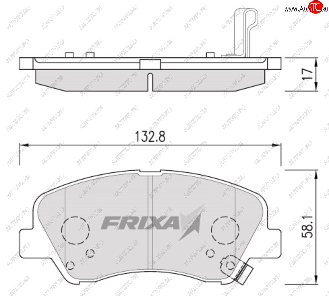 1 299 р. Колодки тормозные передние (4шт.) HANKOOK FRIXA KIA Rio 3 QB рестайлингхэтчбек5дв. (2015-2017)  с доставкой в г. Владивосток