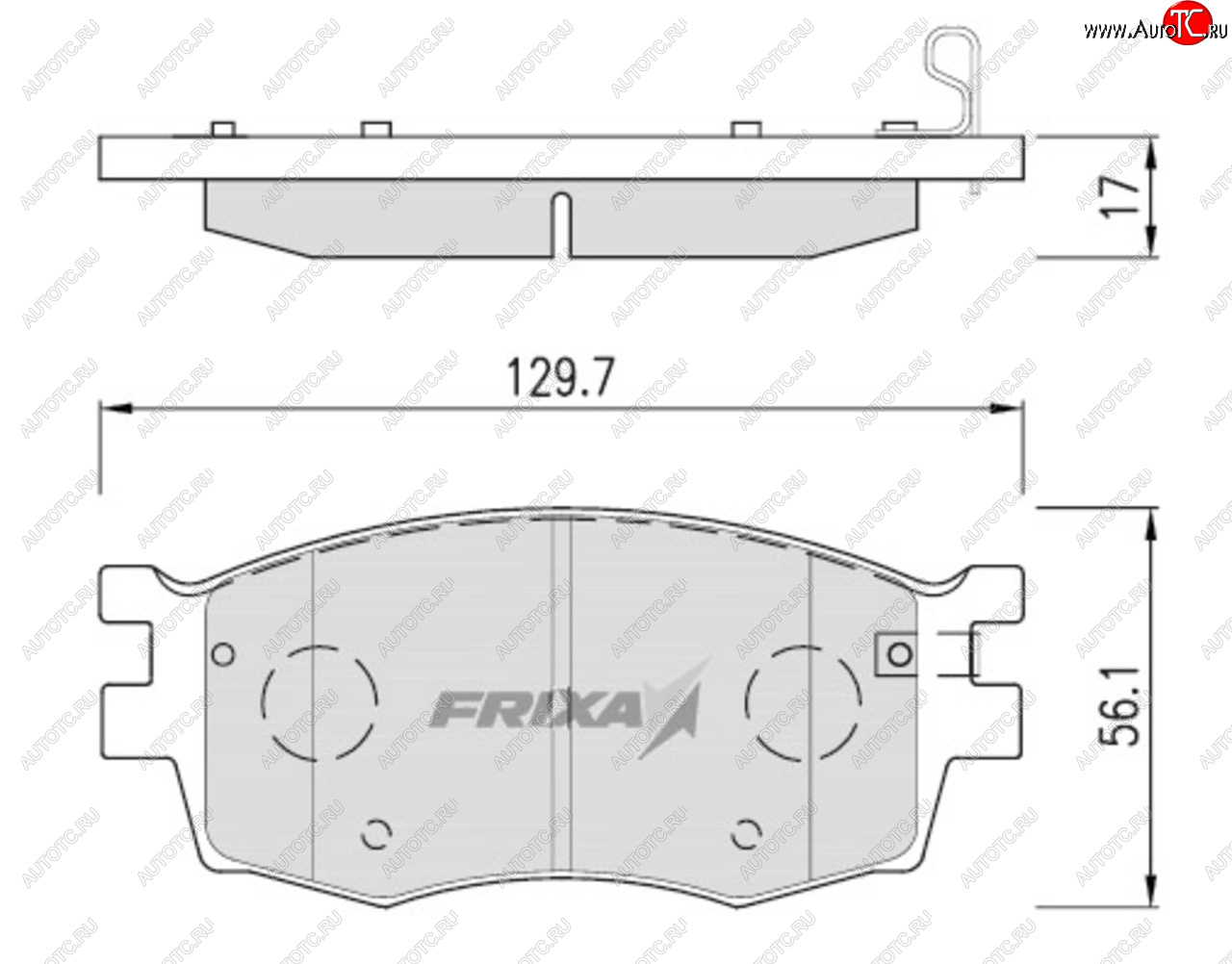 889 р. Колодки тормозные передние (4шт.) HANKOOK FRIXA KIA Rio 2 JB дорестайлинг седан (2005-2009)  с доставкой в г. Владивосток