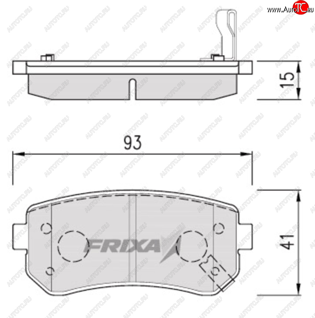 879 р. Колодки тормозные задние (4шт.) HANKOOK FRIXA KIA Ceed 3 CD универсал (2018-2024)  с доставкой в г. Владивосток