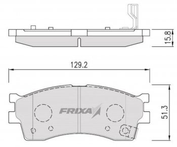 859 р. Колодки тормозные передние (4шт.) HANKOOK FRIXA KIA Rio 2 JB дорестайлинг седан (2005-2009)  с доставкой в г. Владивосток. Увеличить фотографию 3