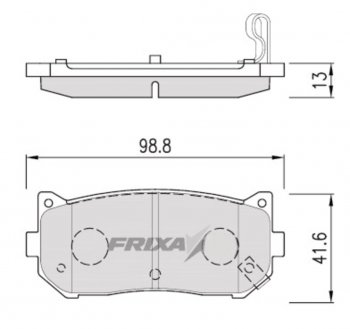 839 р. Колодки тормозные задние (4шт.) HANKOOK FRIX  KIA Clarus ( K9A,  GC) - Spectra  с доставкой в г. Владивосток. Увеличить фотографию 1