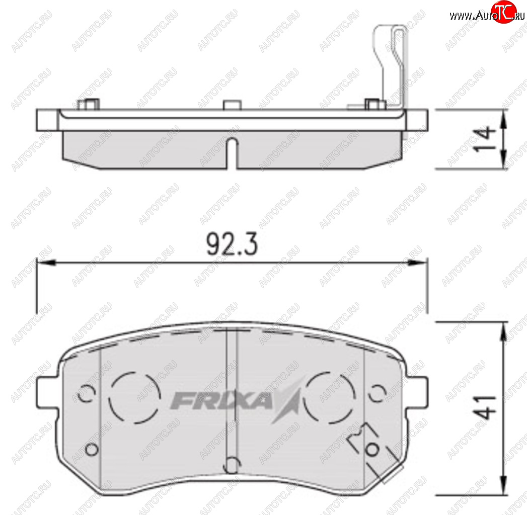 579 р. Колодки тормозные задние (4шт.) HANKOOK FRIX KIA Picanto 1 SA хэтчбэк 5 дв. дорестайлинг (2003-2007)  с доставкой в г. Владивосток