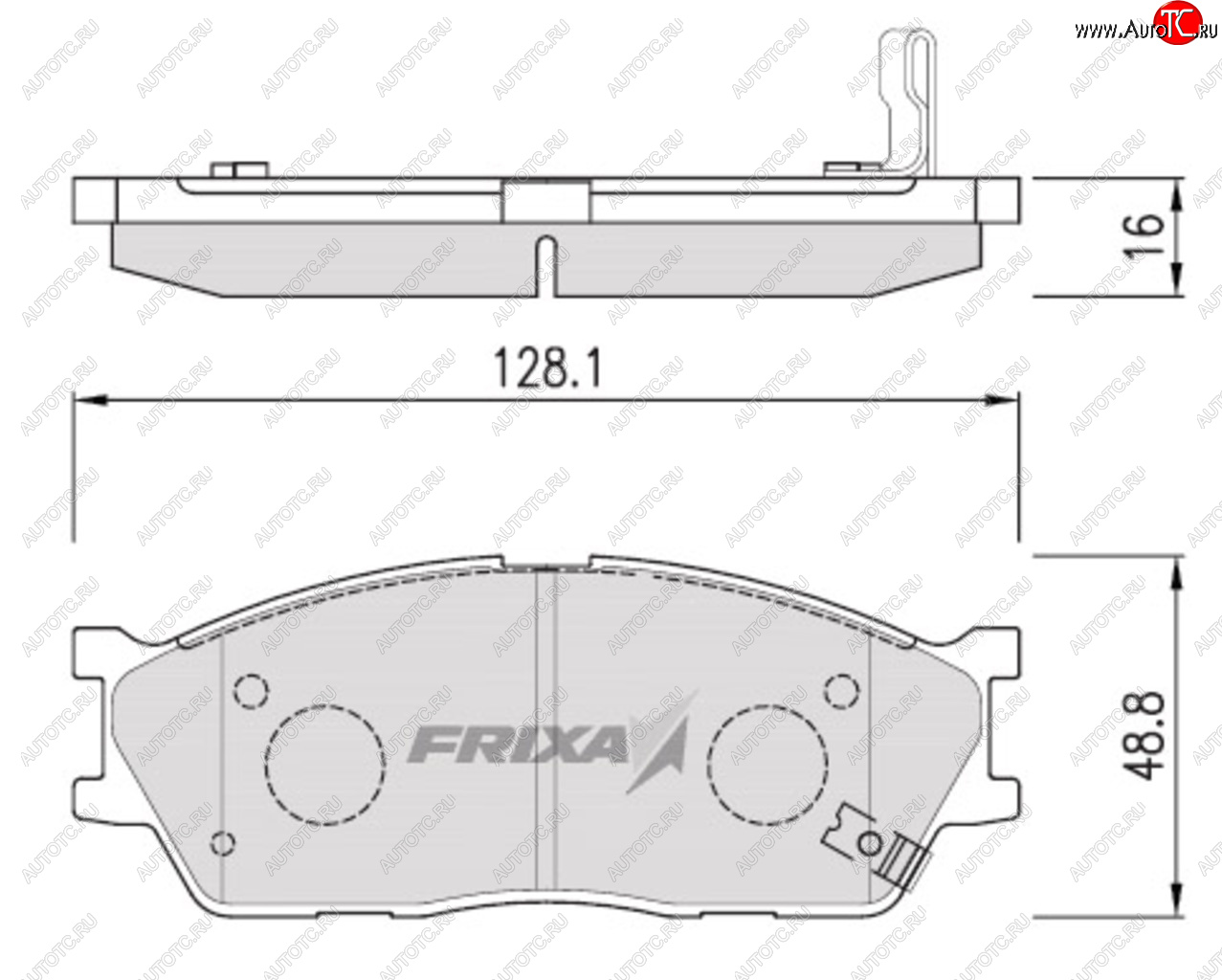 879 р. Колодки тормозные передние (4шт.) HANKOOK FRIXA KIA Rio 2 JB дорестайлинг седан (2005-2009)  с доставкой в г. Владивосток