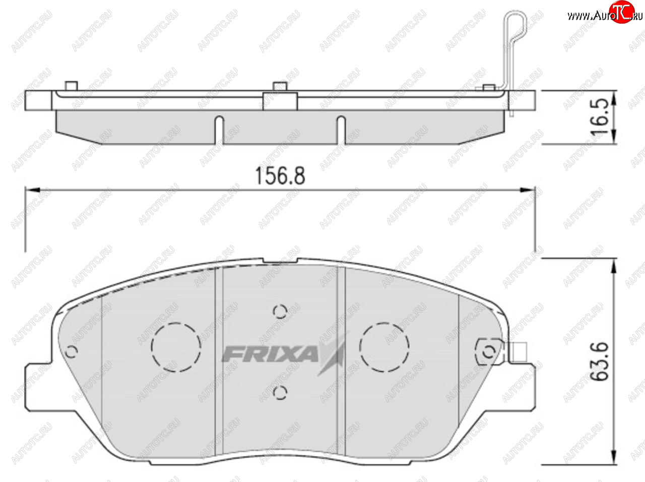 1 169 р. Колодки тормозные передние (4шт.) HANKOOK FRIXA KIA Mohave HM дорестайлинг (2008-2017)  с доставкой в г. Владивосток