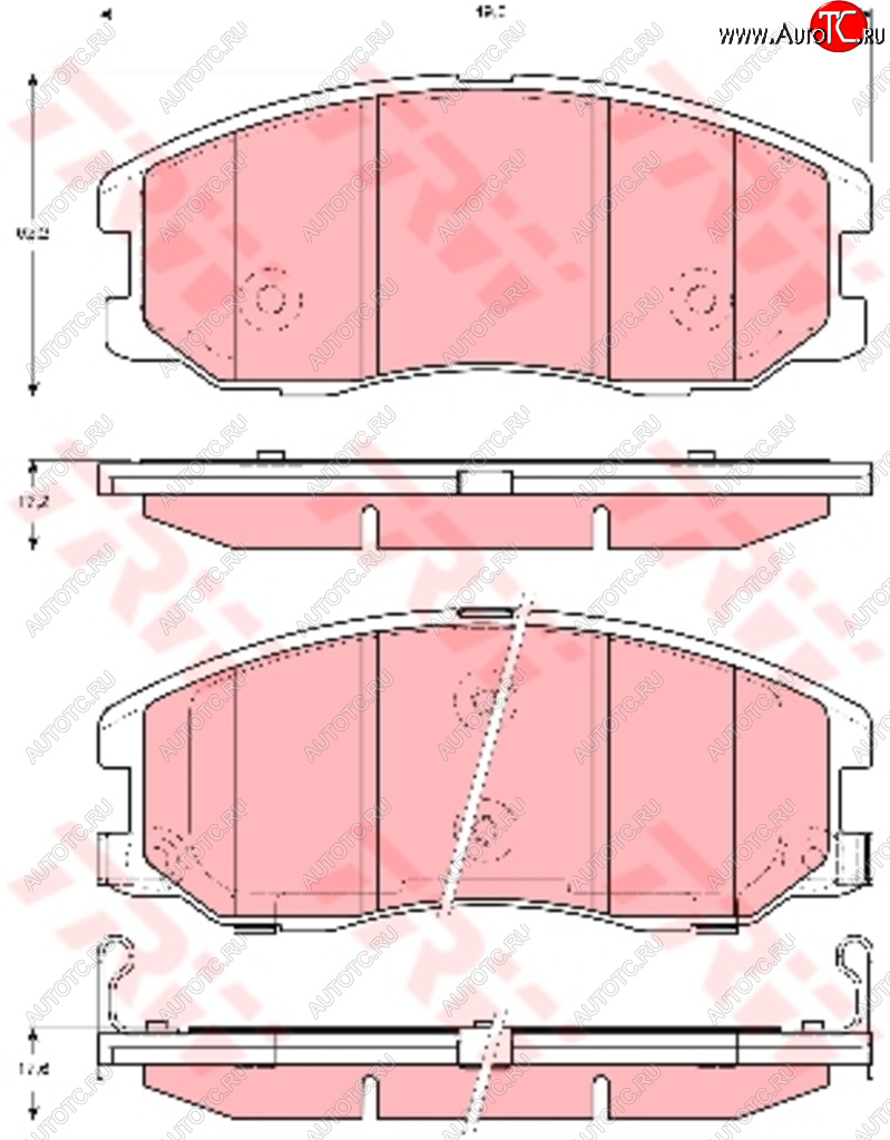 6 599 р. Колодки тормозные передние (4шт.) TRW  Chevrolet Captiva (2006-2011), Opel Antara (2006-2010)  с доставкой в г. Владивосток