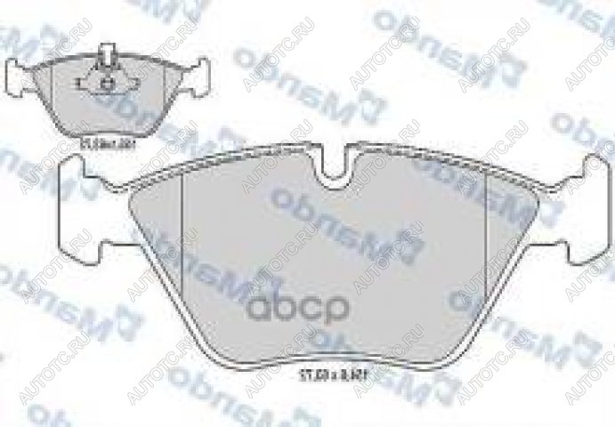 2 599 р. Колодки тормозные передние (4шт.) MANDO BMW 5 серия E60 седан дорестайлинг (2003-2007)  с доставкой в г. Владивосток