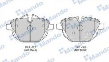 Колодки тормозные задние (4шт.) MANDO BMW X3 F25 дорестайлинг (2010-2014)