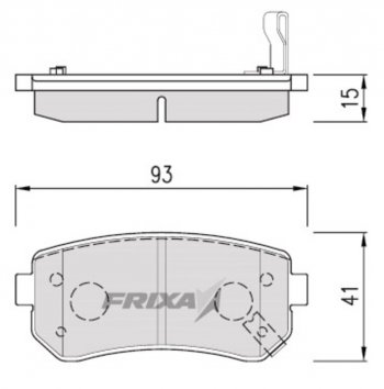 Колодки тормозные задние (4шт.) HANKOOK FRIXA KIA Rio 3 QB рестайлингхэтчбек5дв. (2015-2017)