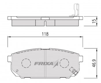 2 199 р. Колодки тормозные задние (4шт.) FRIXA KIA Sorento MQ4 (2020-2022)  с доставкой в г. Владивосток. Увеличить фотографию 1