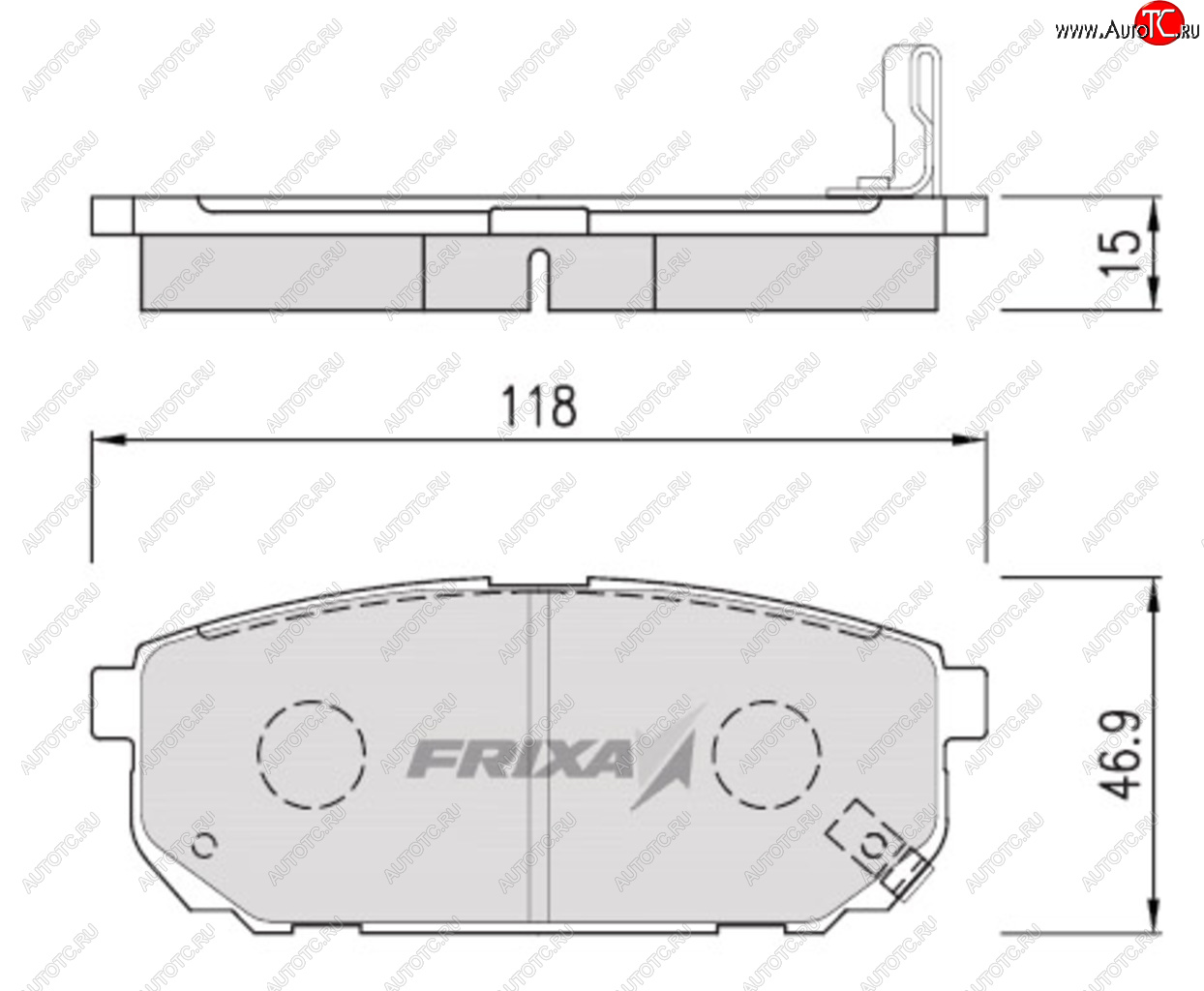 2 269 р. Колодки тормозные задние (4шт.) FRIXA  KIA Sorento ( BL,  MQ4) (2002-2022) дорестайлинг, рестайлинг  с доставкой в г. Владивосток