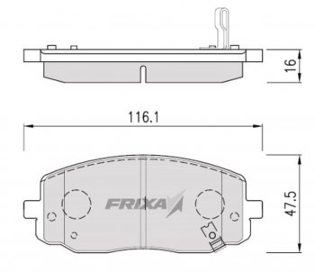 Колодки тормозные передние (4шт.) FRIXA KIA Picanto 2 TA хэтчбэк 5 дв. дорестайлинг (2011-2015)