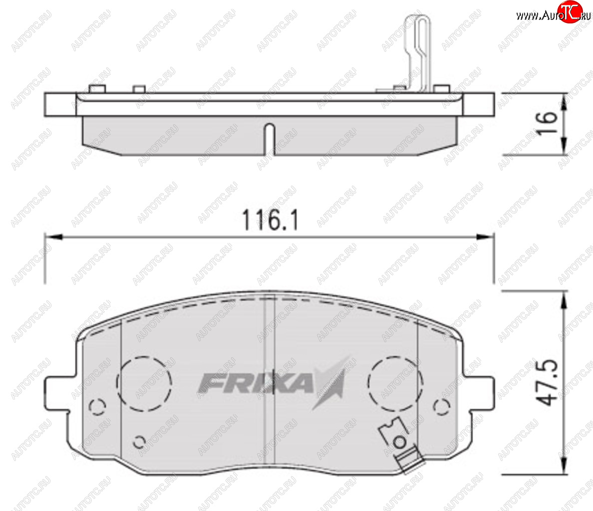 1 439 р. Колодки тормозные передние (4шт.) FRIXA KIA Picanto 2 TA хэтчбэк 5 дв. дорестайлинг (2011-2015)  с доставкой в г. Владивосток