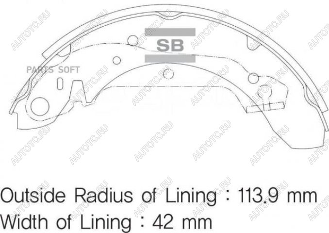 1 199 р. Колодки тормозные задние барабанные (4шт.) SANGSIN  Hyundai Sonata  Y3 (1996-1998) рестайлинг  с доставкой в г. Владивосток