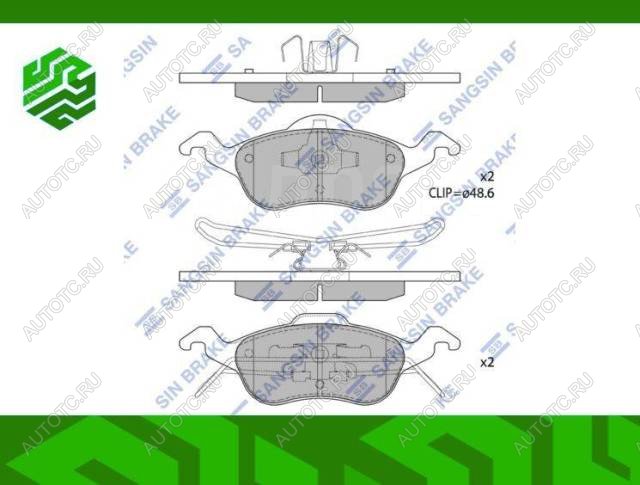 2 299 р. Колодки тормозные передние (4шт.) SANGSIN Ford Focus 1 седан дорестайлинг (1998-2002)  с доставкой в г. Владивосток