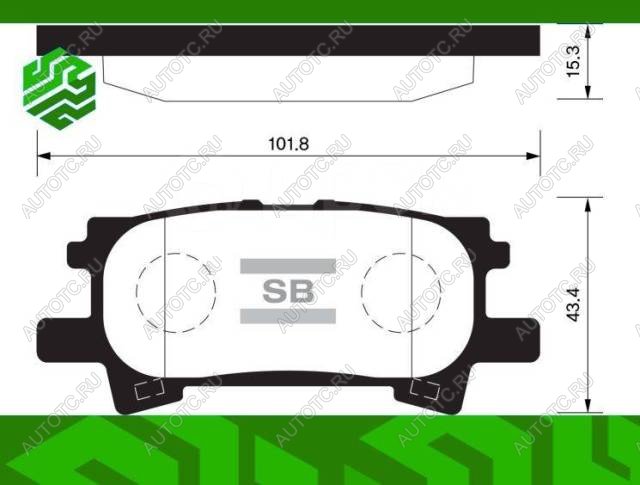 899 р. Колодки тормозные задние (4шт.) SANGSIN  Lexus ES300  XV30 (2004-2006) рестайлинг  с доставкой в г. Владивосток