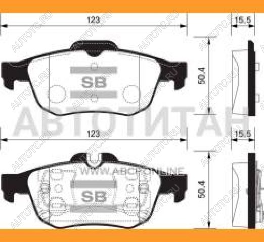 1 639 р. Колодки тормозные задние (4шт.) SANGSIN Nissan Primera 3 седан P12 (2001-2008)  с доставкой в г. Владивосток