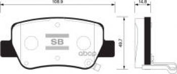 Колодки тормозные задние (4шт.) SANGSIN Toyota Avensis T270 седан дорестайлинг (2008-2011)