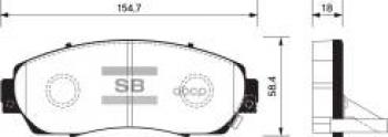 2 559 р. Колодки тормозные передние (4шт.) SANGSIN  Honda CR-V  RE1,RE2,RE3,RE4,RE5,RE7 (2007-2012) дорестайлинг, рестайлинг  с доставкой в г. Владивосток. Увеличить фотографию 1