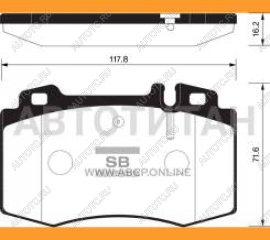 2 689 р. Колодки тормозные передние (4шт.) SANGSIN Mercedes-Benz C-Class W203 дорестайлинг седан (2000-2004)  с доставкой в г. Владивосток