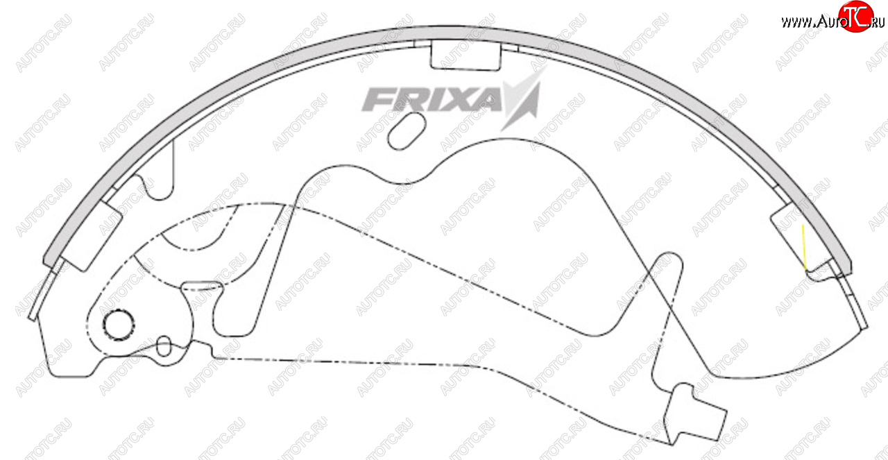 1 649 р. Колодки тормозные передние барабанные (4шт.) HANKOOK FRIXA Hyundai Starex/H1 A1 дорестайлинг (1997-2004)  с доставкой в г. Владивосток