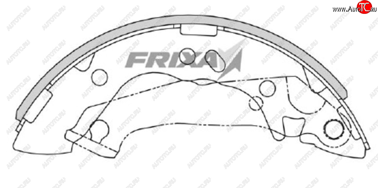 1 199 р. Колодки тормозные задние барабанные (4шт.) HANKOOK FRIXA Hyundai Accent седан ТагАЗ (2001-2012)  с доставкой в г. Владивосток