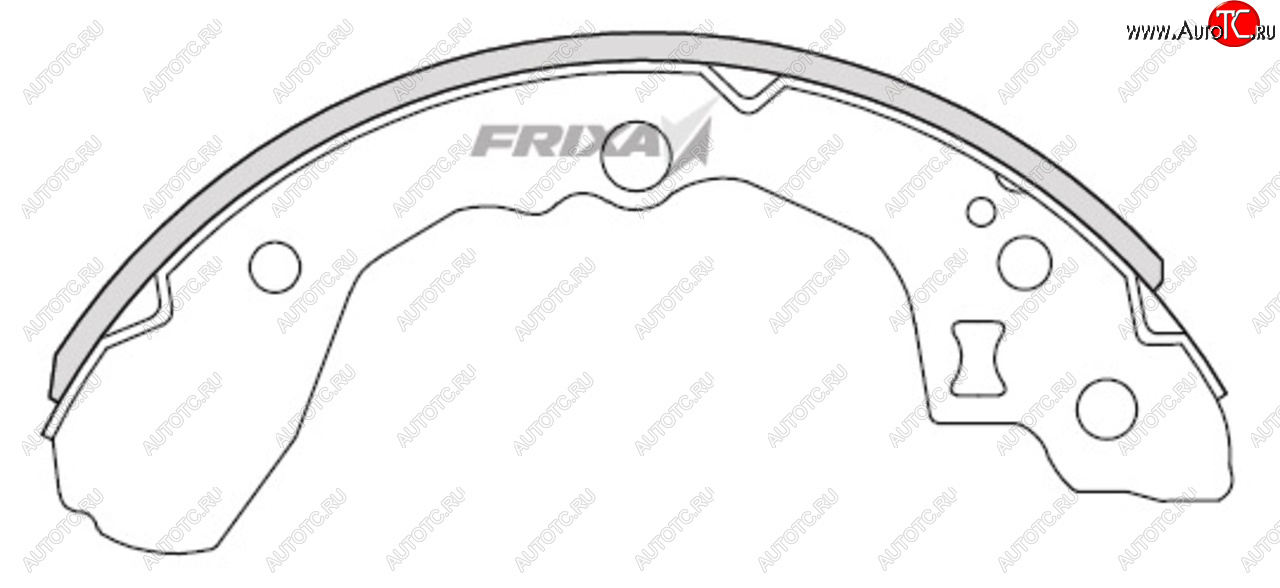 859 р. Колодки тормозные задние барабанные (4шт.) HANKOOK FRIXA KIA Rio 3 QB рестайлинг седан (2015-2017)  с доставкой в г. Владивосток