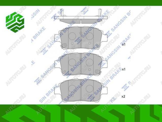 1 469 р. Колодки тормозные передние (4шт.) SANGSIN Toyota Celica T230 (1999-2006)  с доставкой в г. Владивосток