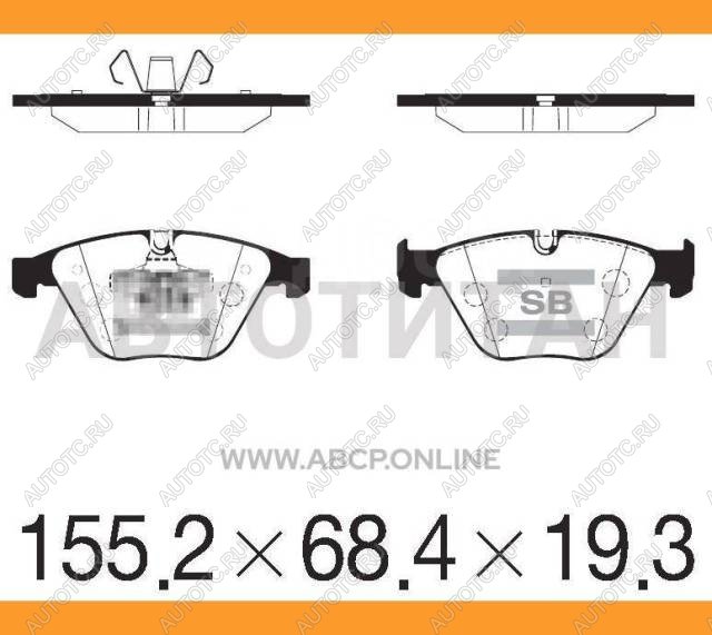 2 899 р. Колодки тормозные передние (4шт.) SANGSIN BMW X1 E84 (2009-2015)  с доставкой в г. Владивосток