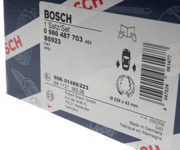 2 749 р. Колодки тормозные задние барабанны (4шт.) BOSCH Opel Corsa D   дорестайлинг, хэтчбэк 5 дв. (2006-2010)  с доставкой в г. Владивосток. Увеличить фотографию 4