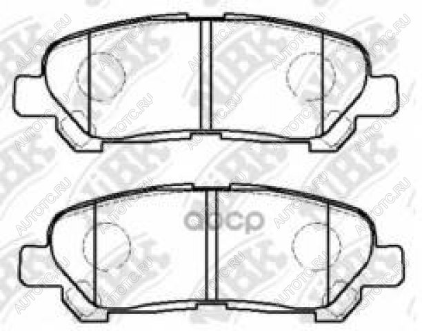 6 399 р. Колодки тормозные задние (4шт.) NIBK  Toyota Corolla  E210 (2018-2022) седан дорестайлинг, универсал дорестайлинг, хэтчбэк 5 дв. дорестайлинг  с доставкой в г. Владивосток