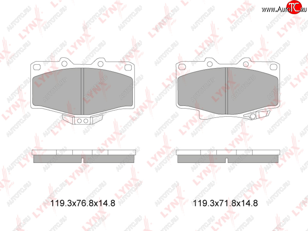 1 549 р. Колодки тормозные передние (4шт.) LYNX Toyota 4Runner N180 5 дв. дорестайлинг (1995-2000)  с доставкой в г. Владивосток