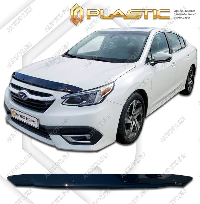 1 799 р. Дефлектор капота CA-Plastic  Subaru Legacy  BN/B15 (2017-2025) рестайлинг седан (Classic черный)  с доставкой в г. Владивосток