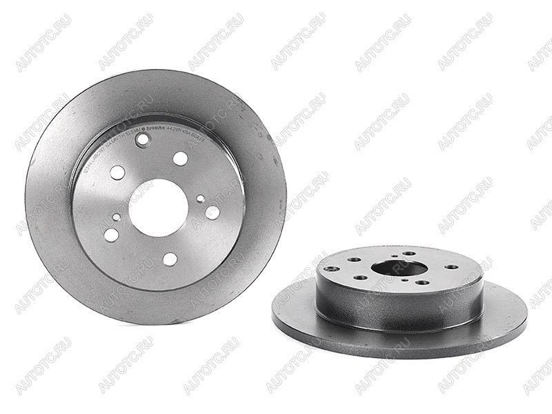 4 499 р. Диск тормозной задний Ø281 BREMBO  Lexus HS250h  F10 (2009-2013), Toyota Harrier  XU60 (2013-2020), Toyota RAV4 ( XA30,  XA40) (2003-2019)  с доставкой в г. Владивосток