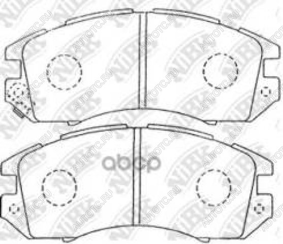 1 899 р. Колодки тормозные задние (4шт.) NIBK Subaru Impreza GC седан (1992-2000)  с доставкой в г. Владивосток