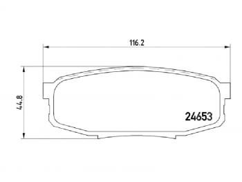 4 499 р. Колодки тормозные задние BAIKOR Toyota Land Cruiser 200 2-ой рестайлинг (2015-2021)  с доставкой в г. Владивосток. Увеличить фотографию 1