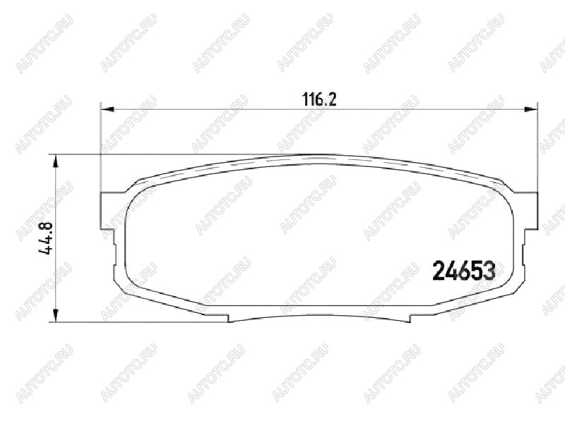 4 499 р. Колодки тормозные задние BAIKOR Toyota Land Cruiser 200 2-ой рестайлинг (2015-2021)  с доставкой в г. Владивосток