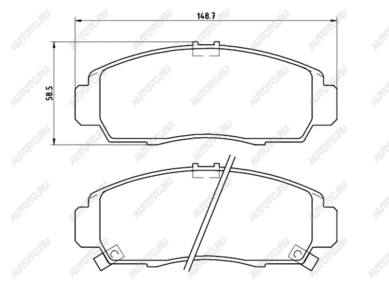 4 199 р. Колодки тормозные перед BREMBO  Honda Accord  CU (2008-2013) седан дорестайлинг, седан рестайлинг  с доставкой в г. Владивосток