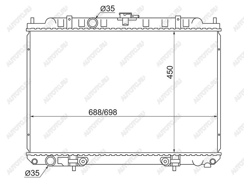 6 299 р. Радиатор SAT  Nissan Liberty - X-trail  1 T30  с доставкой в г. Владивосток