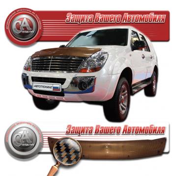 2 199 р. Дефлектор капота CA-Plastiс  Derways Aurora (2006-2008) (серия Шелкография карбон медь)  с доставкой в г. Владивосток. Увеличить фотографию 1