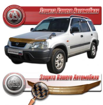 2 149 р. Дефлектор капота CA-Plastiс  Honda CR-V  RD1,RD2,RD3 (1995-2001)  дорестайлинг, рестайлинг (серия Шелкография карбон медь)  с доставкой в г. Владивосток. Увеличить фотографию 1