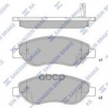 Колодки тормозные передние (4шт.) SANGSIN Opel Corsa D дорестайлинг, хэтчбэк 3 дв. (2006-2010)
