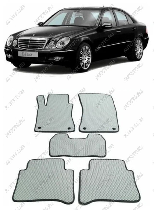 3 089 р. Текстильные коврики в салон (4matic LUX текстиль) SeinTex   Mercedes-Benz E-Class  W211 (2002-2009) дорестайлинг седан, рестайлинг седан  с доставкой в г. Владивосток