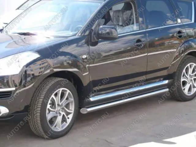 19 999 р. Пороги труба SLITKOFF  CITROEN C-crosser (2007-2012) (d57 мм)  с доставкой в г. Владивосток